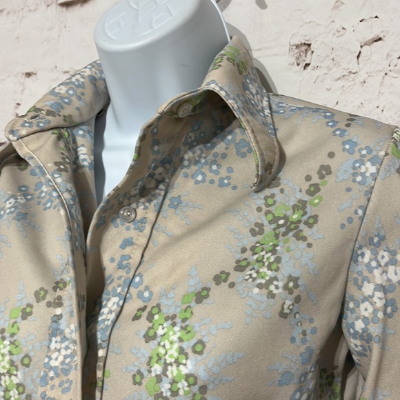 ✨VTG✨70s Polyester Disco Shirt, Size 8 - Picture 3 of 9